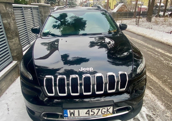 Jeep Cherokee cena 79000 przebieg: 148000, rok produkcji 2016 z Warszawa małe 277